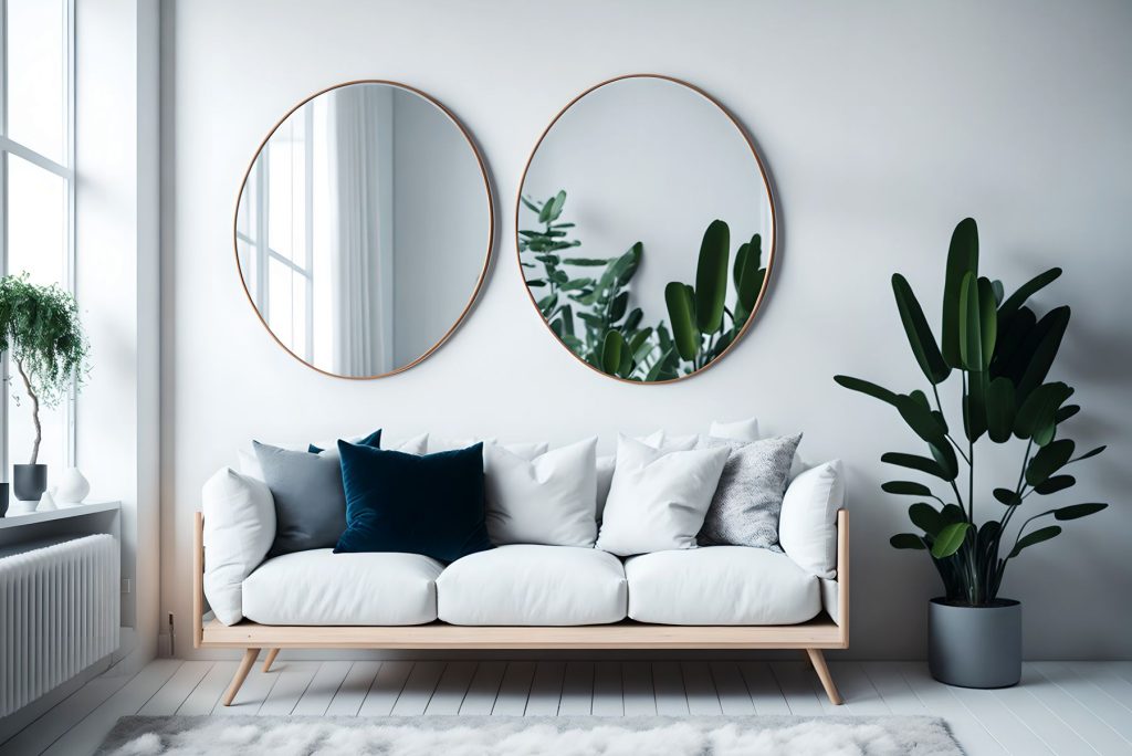 miroir au mur décoration