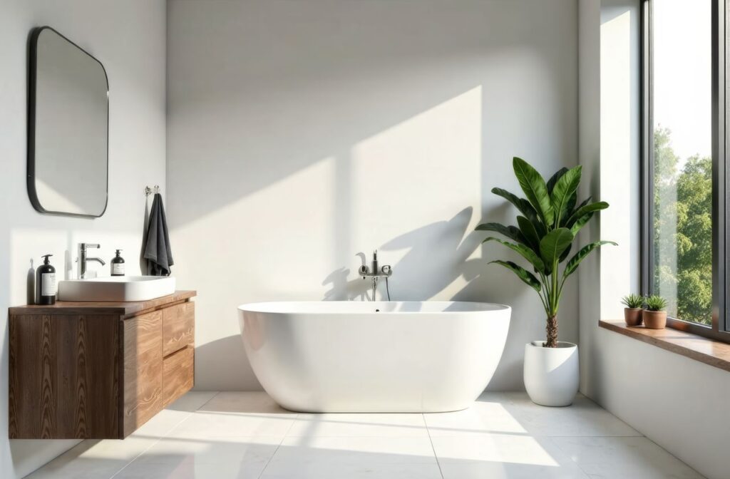 vitre sécurisé salle de bain
